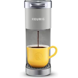 Keurig K-Mini Plus Single Serve K-Cup Pod Coffee Maker, with 6 to 12oz Brew Size, Stores up to 9 K-Cup Pods, Travel Mug Friendly, Evening Teal(Studio Gray)