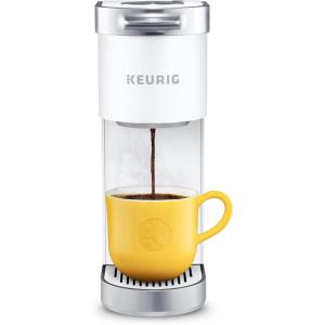 Keurig K-Mini Plus Single Serve K-Cup Pod Coffee Maker, with 6 to 12oz Brew Size, Stores up to 9 K-Cup Pods, Travel Mug Friendly, Evening Teal(White)