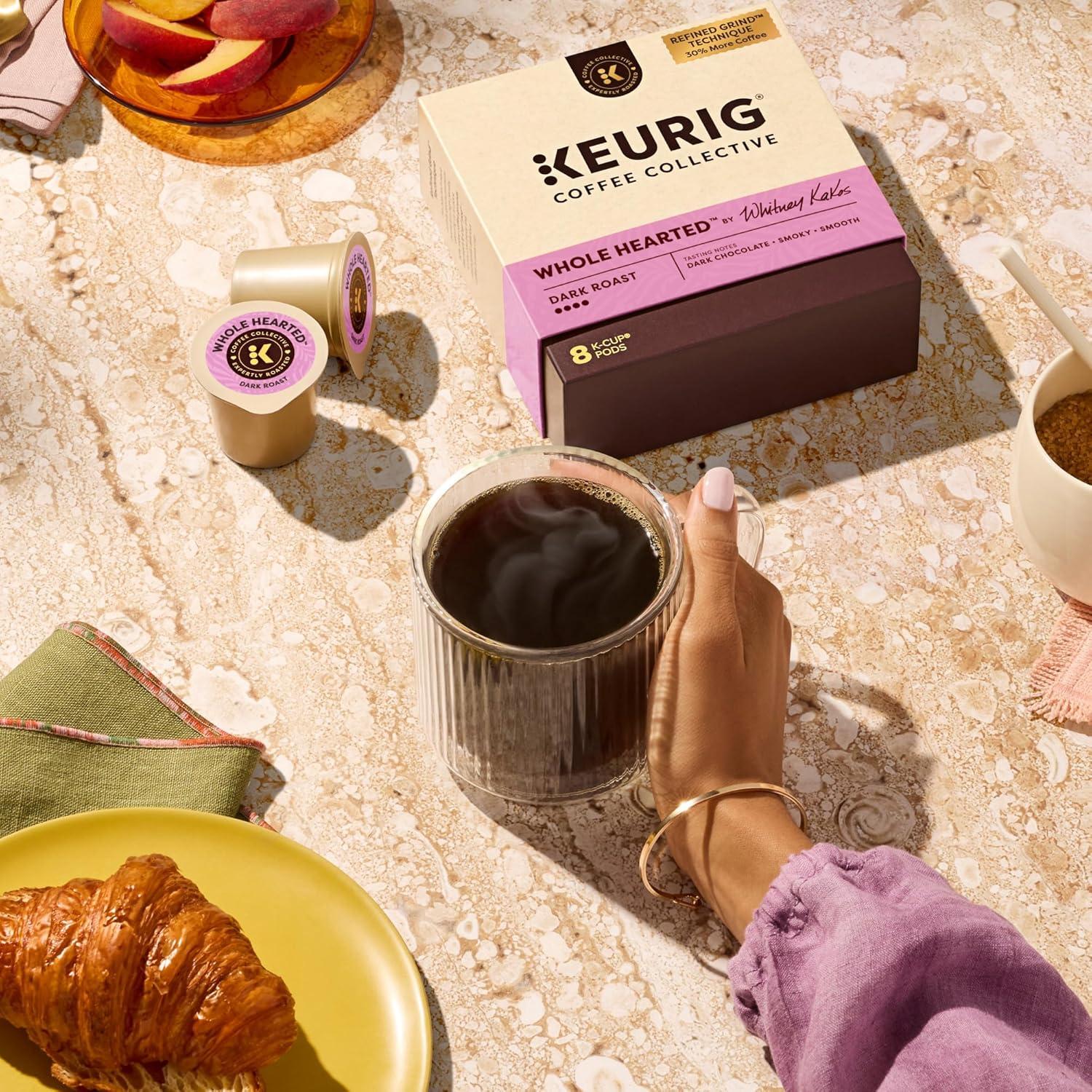 imageKeurig Coffee Collective Whole Hearted by Whitney Kakos Dark Roast Coffee Single Serve Keurig KCup Pods 20 Count