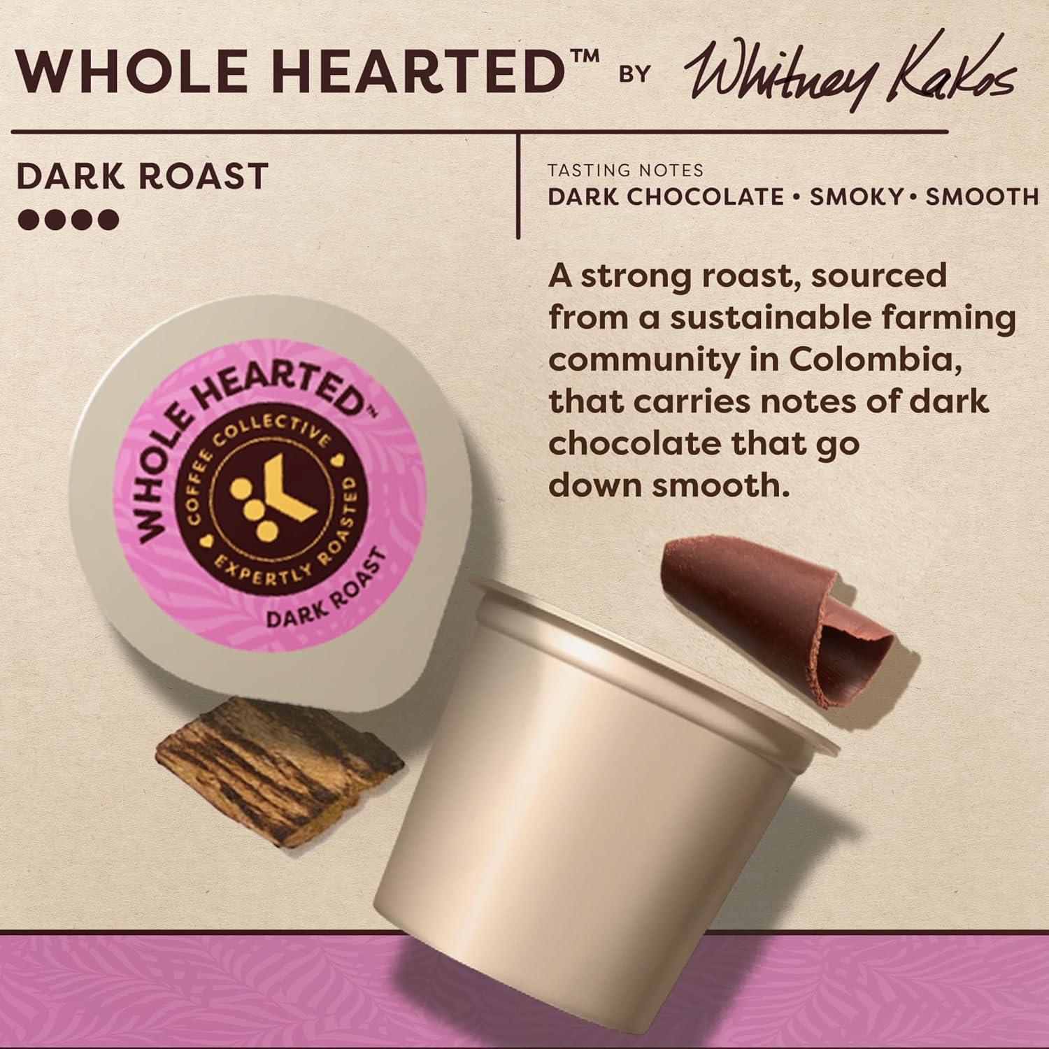 imageKeurig Coffee Collective Whole Hearted by Whitney Kakos Dark Roast Coffee Single Serve Keurig KCup Pods 20 Count