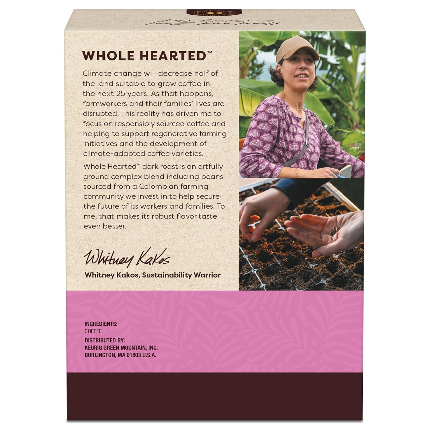 imageKeurig Coffee Collective Whole Hearted by Whitney Kakos Dark Roast Coffee Single Serve Keurig KCup Pods 20 Count