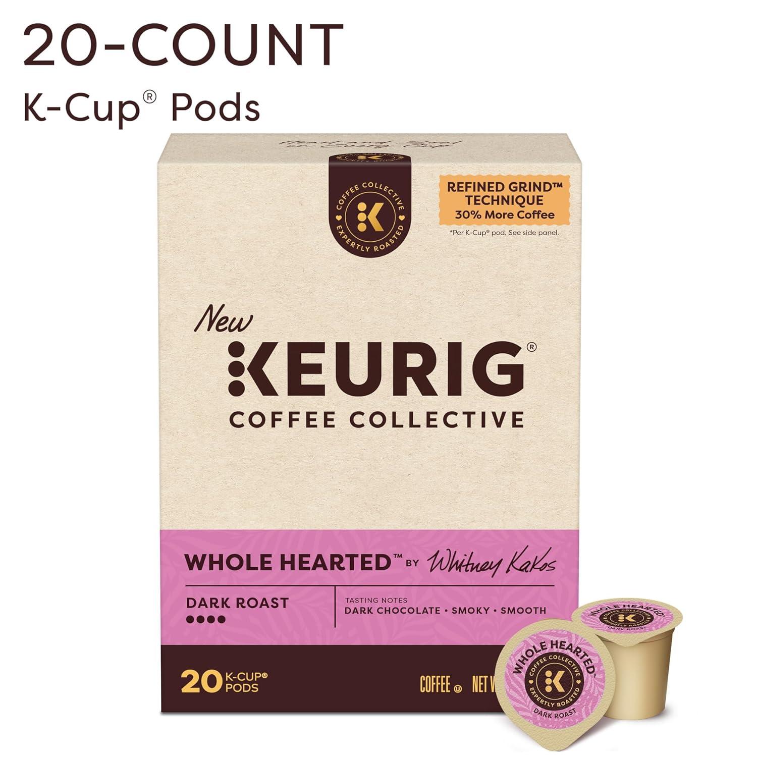 imageKeurig Coffee Collective Whole Hearted by Whitney Kakos Dark Roast Coffee Single Serve Keurig KCup Pods 20 Count