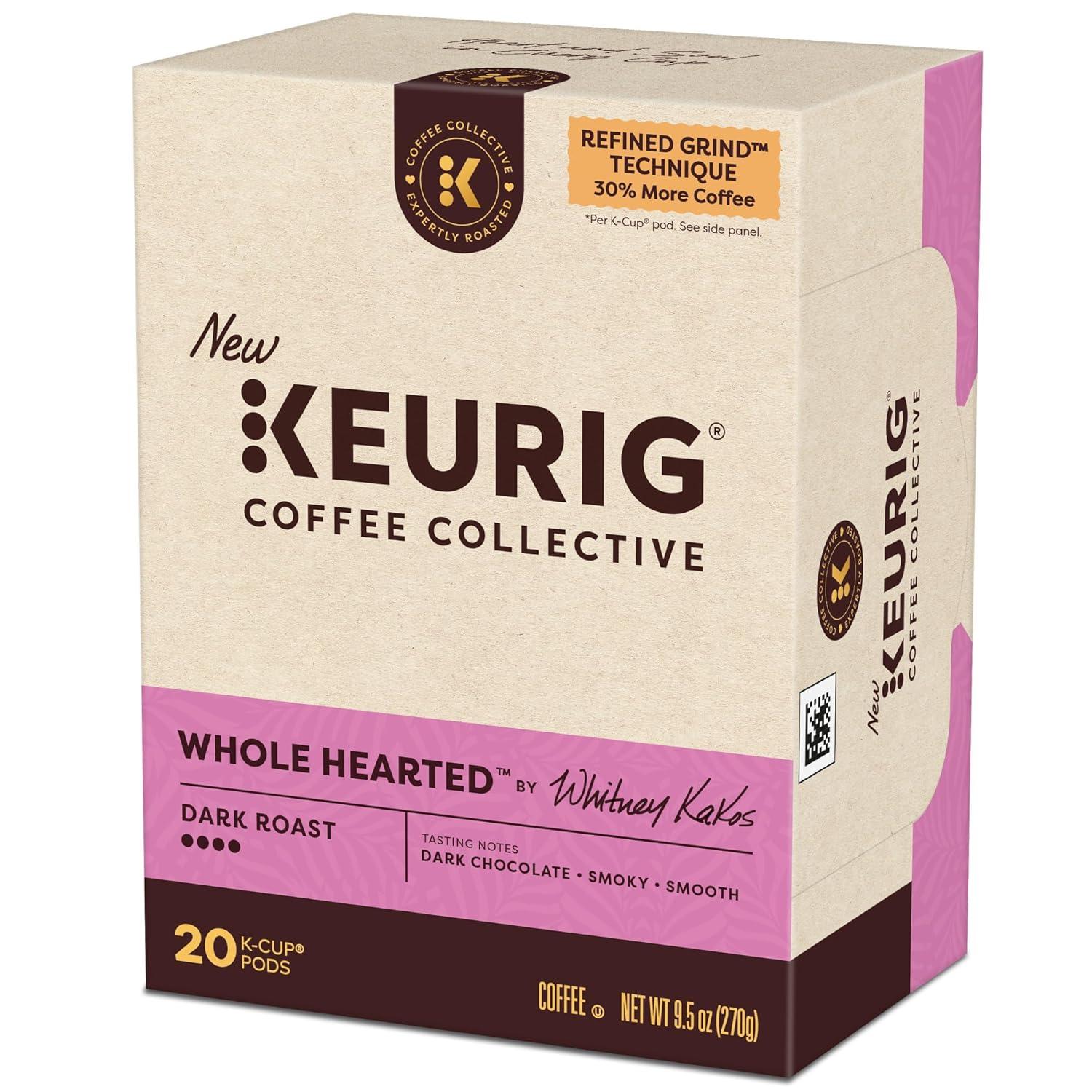 imageKeurig Coffee Collective Whole Hearted by Whitney Kakos Dark Roast Coffee Single Serve Keurig KCup Pods 20 Count