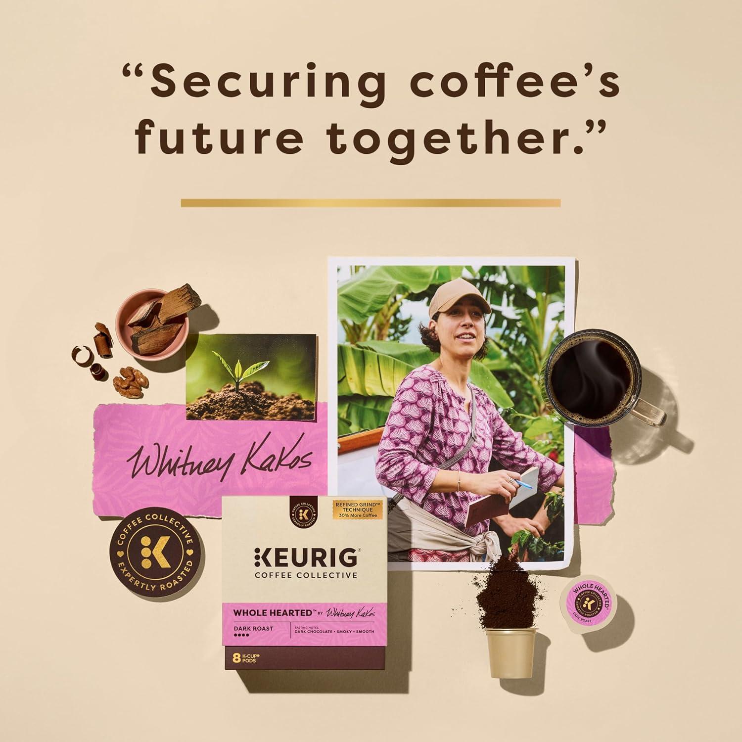 imageKeurig Coffee Collective Whole Hearted by Whitney Kakos Dark Roast Coffee Single Serve Keurig KCup Pods 20 Count