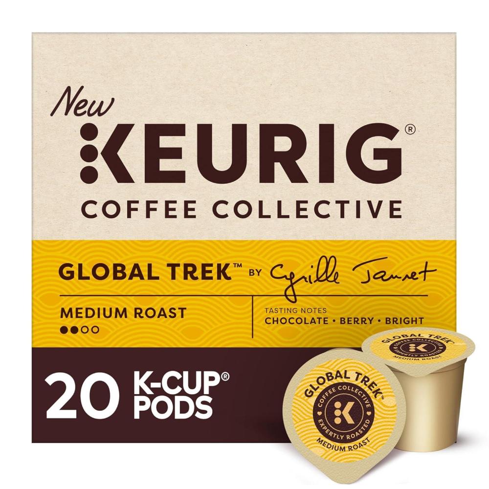 imageKeurig Coffee Collective Global Trek by Cyrille Jannet Medium Roast Coffee Single Serve Keurig KCup Pods 20 Count