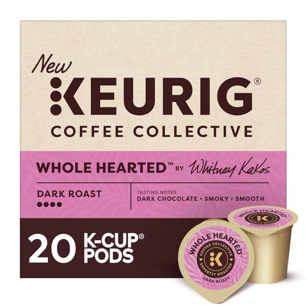 imageKeurig Coffee Collective Whole Hearted by Whitney Kakos Dark Roast Coffee Single Serve Keurig KCup Pods 20 Count
