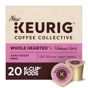 Keurig Coffee Collective, Whole Hearted by Whitney Kakos, Dark Roast Coffee, Single Serve Keurig K-Cup Pods, 20 Count