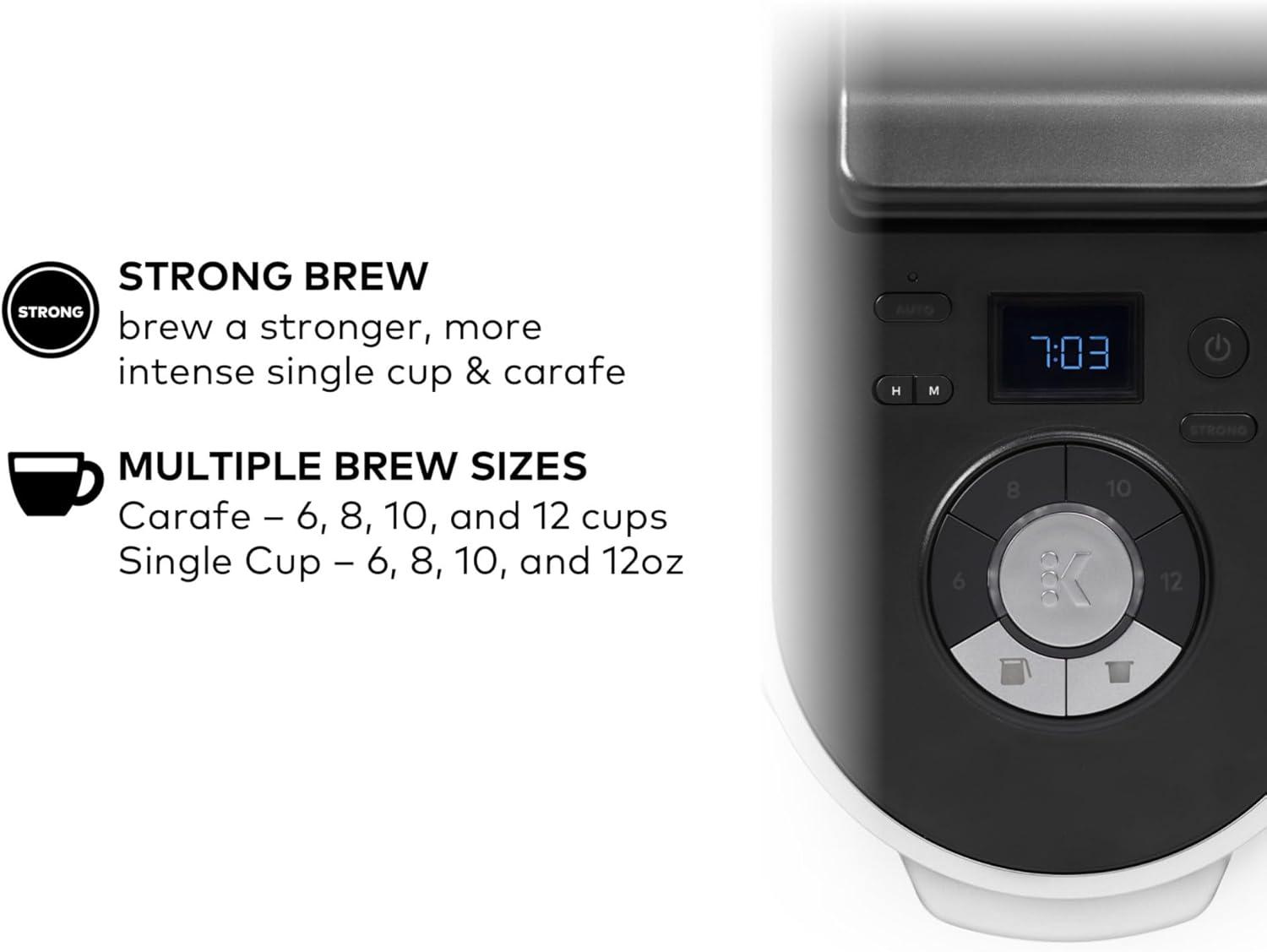 imageKeurig KDuo Plus Single Serve amp Carafe Coffee Maker MultiPosition 60oz Removable Reservoir Programmable Auto Brew Carafe Black