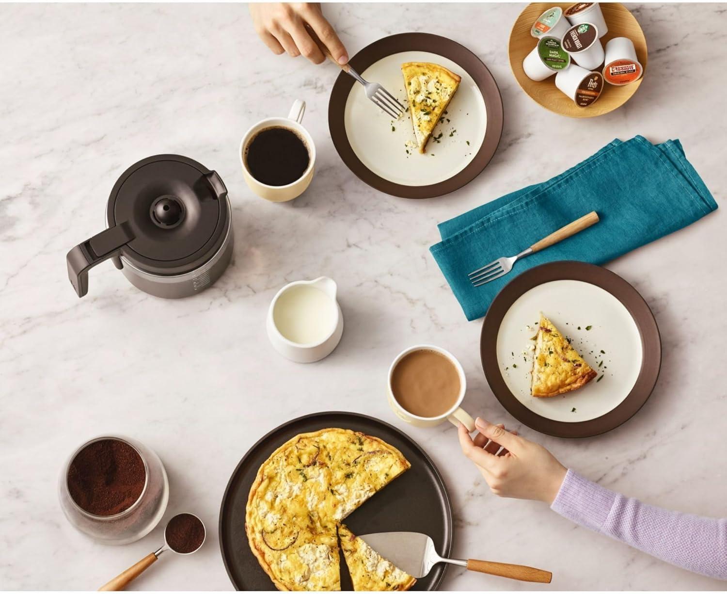 imageKeurig KDuo Single Serve KCup Pod amp Carafe Coffee Maker with Multiple Brew Sizes 60oz Removable Reservoir Programmable Auto Brew Carafe Gen 1 Black