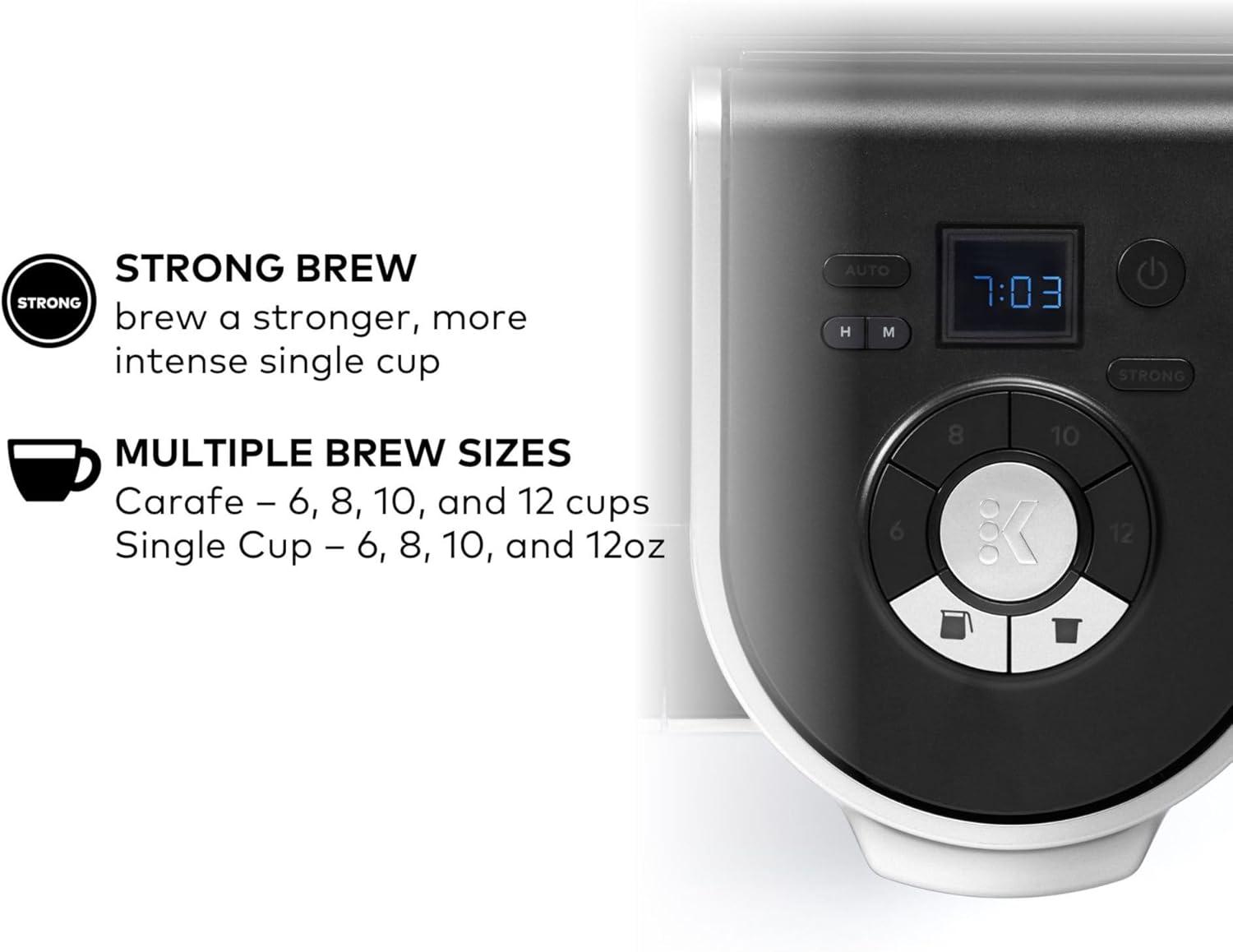 imageKeurig KDuo Single Serve KCup Pod amp Carafe Coffee Maker with Multiple Brew Sizes 60oz Removable Reservoir Programmable Auto Brew Carafe Gen 1 Black