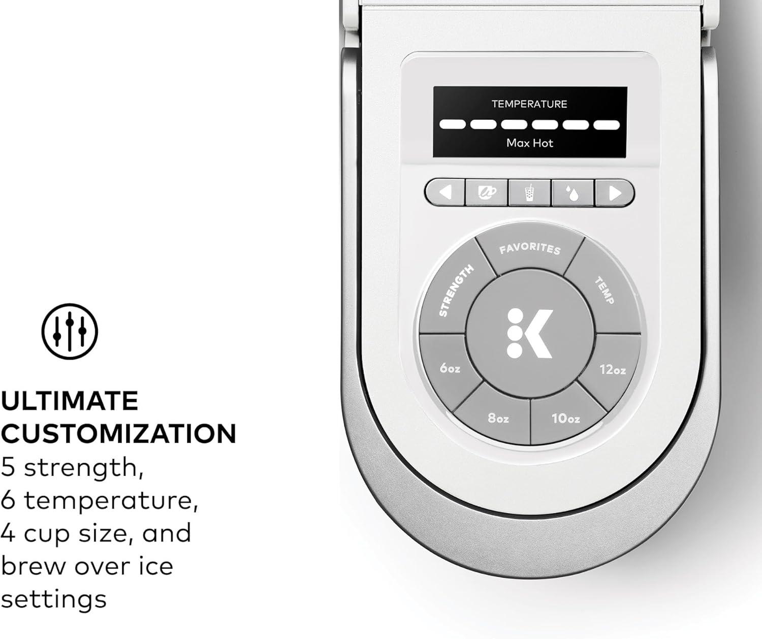 imageKeurig KSupreme SMART Single Serve Coffee Maker With Wifi Compatibility 4 Brew Sizes And 66oz Removable Reservoir Compatible with Alexa GrayWhite