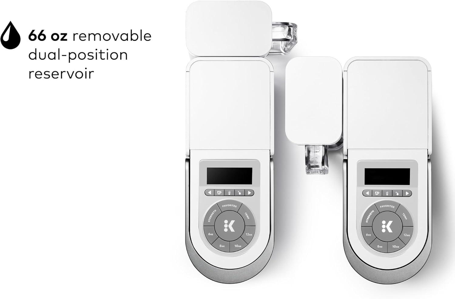 imageKeurig KSupreme SMART Single Serve Coffee Maker With Wifi Compatibility 4 Brew Sizes And 66oz Removable Reservoir Compatible with Alexa GrayWhite