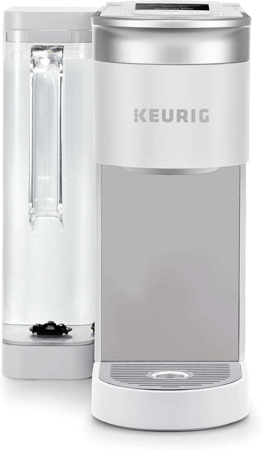 imageKeurig KSupreme SMART Single Serve Coffee Maker With Wifi Compatibility 4 Brew Sizes And 66oz Removable Reservoir Compatible with Alexa GrayWhite