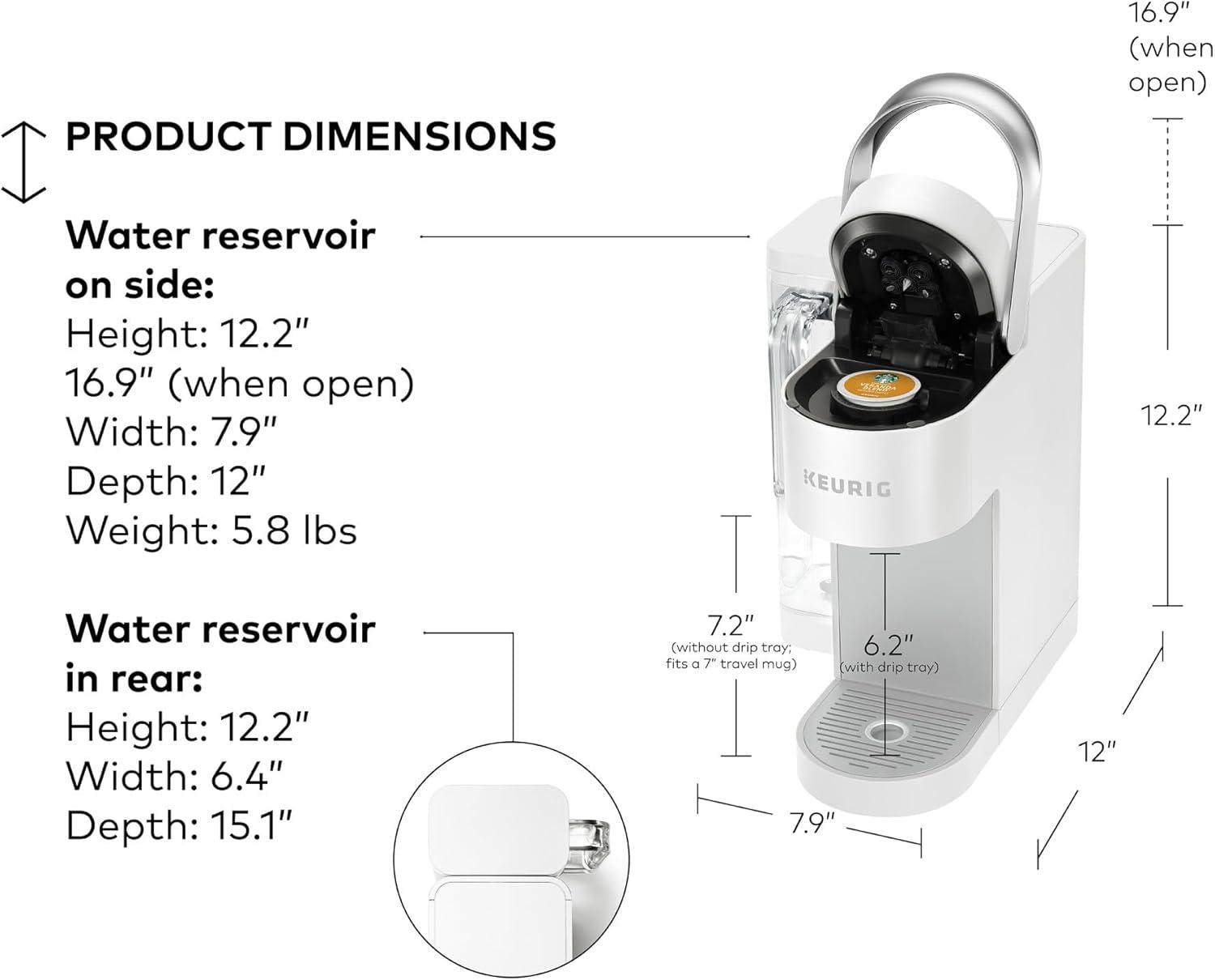 imageKeurig KSupreme SMART Single Serve Coffee Maker With Wifi Compatibility 4 Brew Sizes And 66oz Removable Reservoir Compatible with Alexa GrayWhite