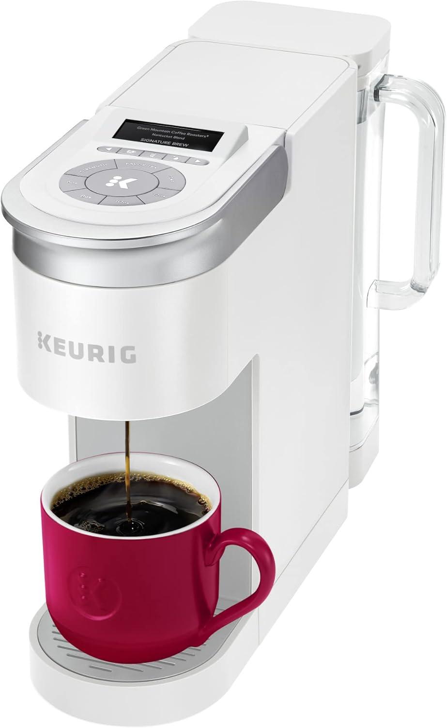 imageKeurig KSupreme SMART Single Serve Coffee Maker With Wifi Compatibility 4 Brew Sizes And 66oz Removable Reservoir Compatible with Alexa GrayWhite