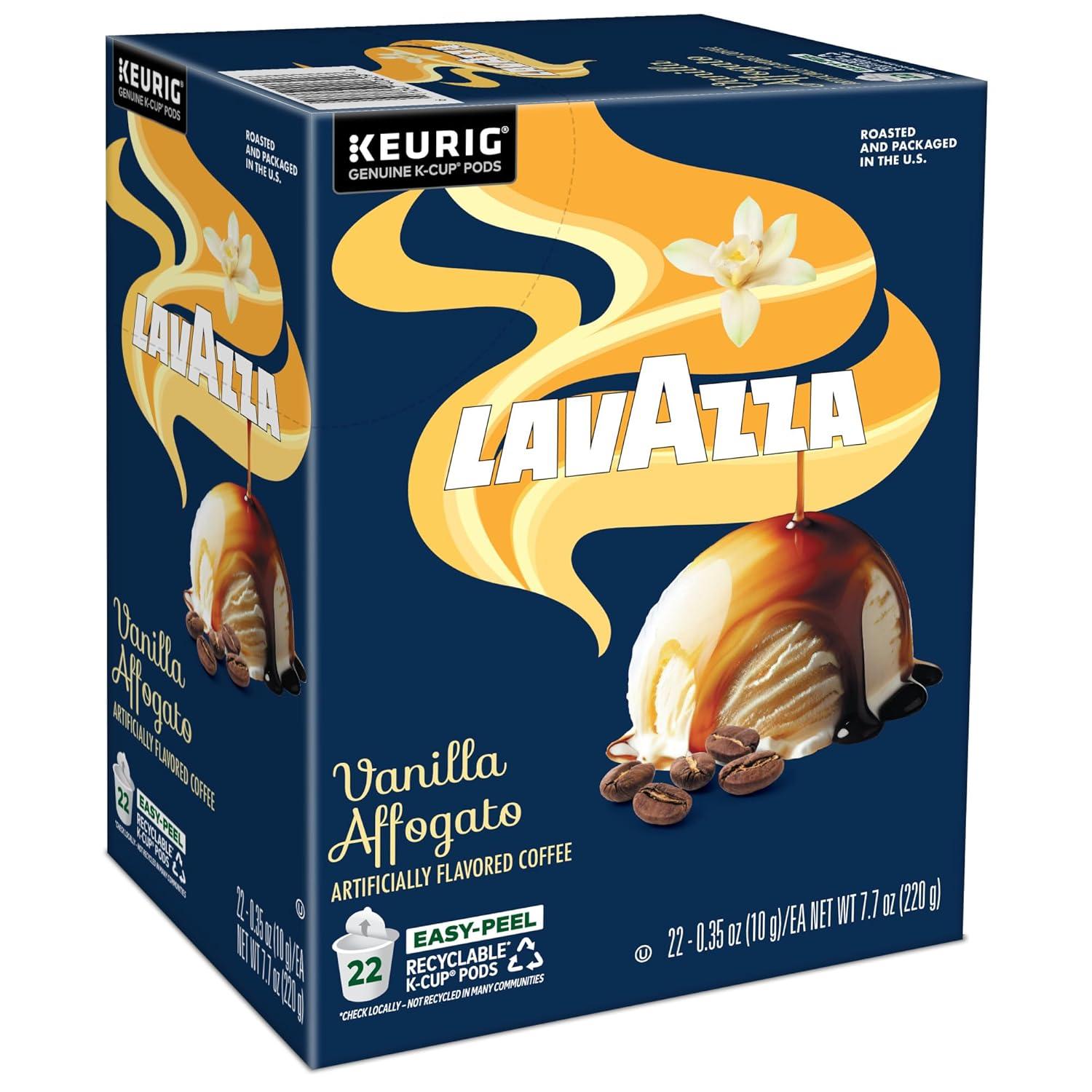 imageLavazza Tiramis Coffee Single Serve Keurig KCup Pods Flavored Coffee 60Count Box 6 Packs of 10Vanilla Affogato
