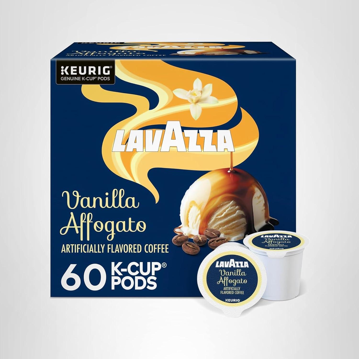 imageLavazza Tiramis Coffee Single Serve Keurig KCup Pods Flavored Coffee 60Count Box 6 Packs of 10Vanilla Affogato