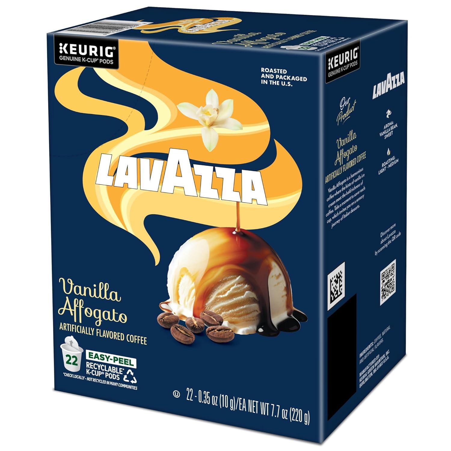 imageLavazza Tiramis Coffee Single Serve Keurig KCup Pods Flavored Coffee 60Count Box 6 Packs of 10Vanilla Affogato