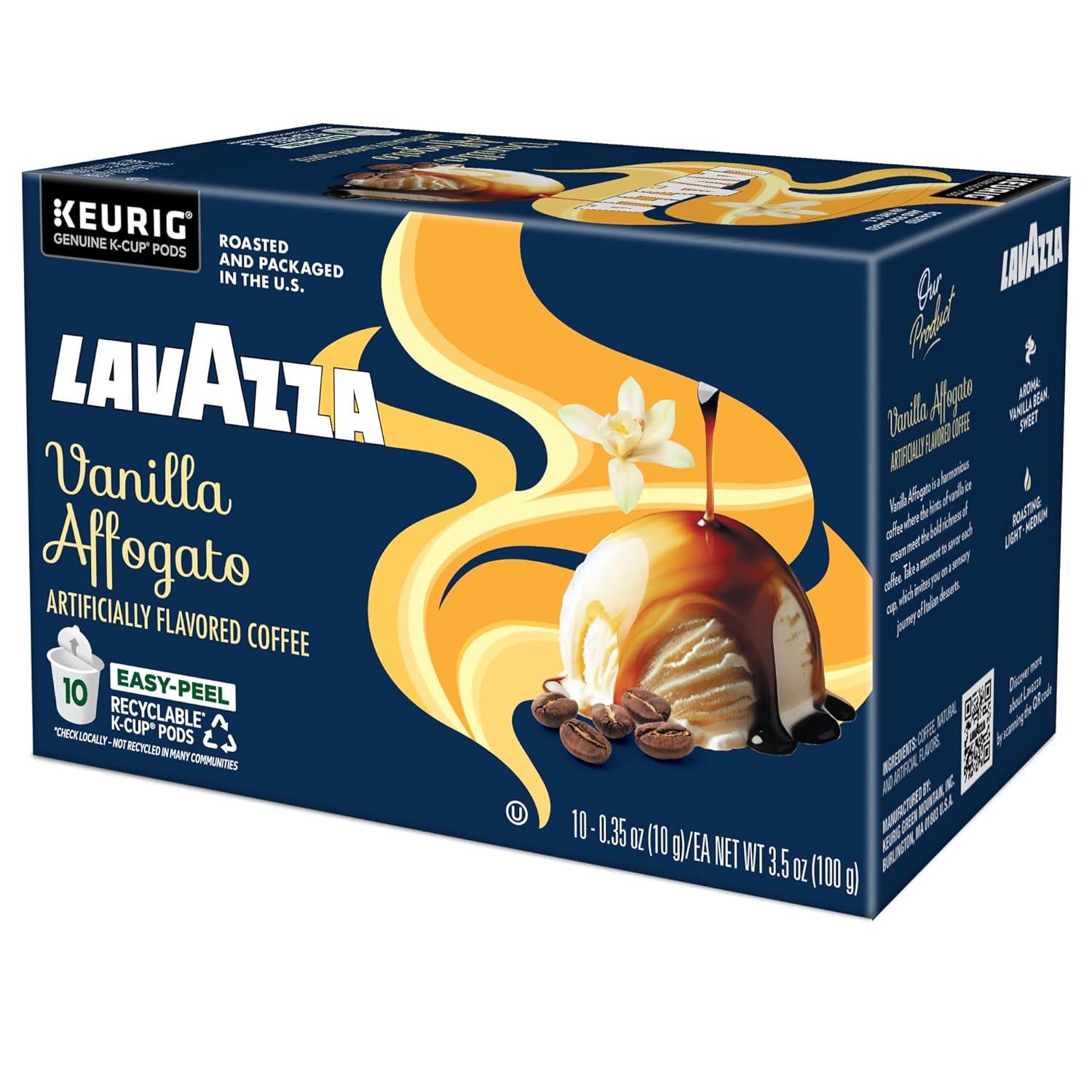 imageLavazza Tiramis Coffee Single Serve Keurig KCup Pods Flavored Coffee 60Count Box 6 Packs of 10Vanilla Affogato