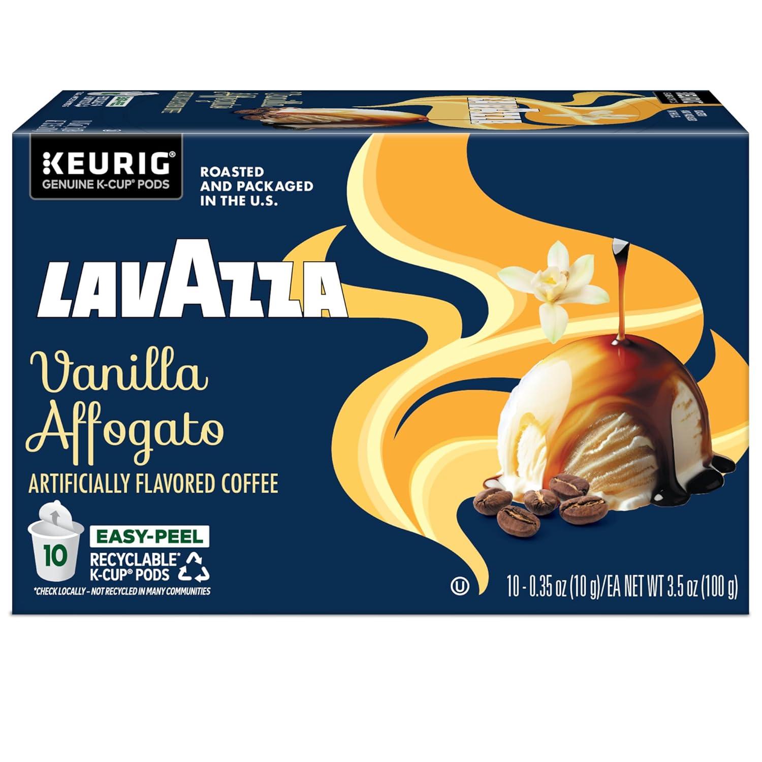 imageLavazza Tiramis Coffee Single Serve Keurig KCup Pods Flavored Coffee 60Count Box 6 Packs of 10Vanilla Affogato