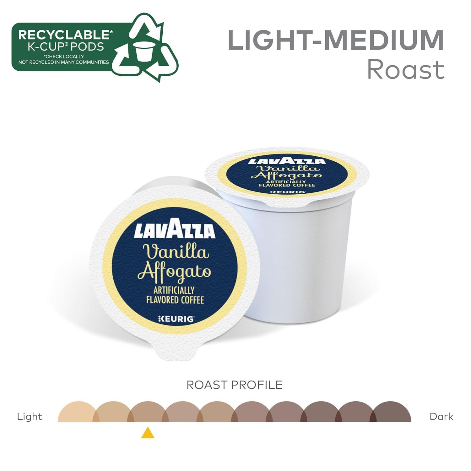 imageLavazza Tiramis Coffee Single Serve Keurig KCup Pods Flavored Coffee 60Count Box 6 Packs of 10Vanilla Affogato