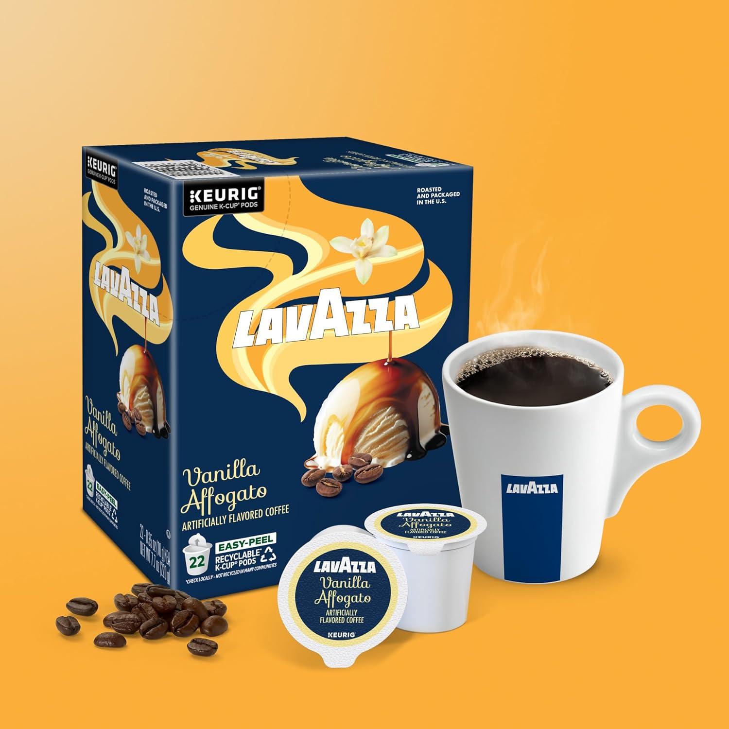 imageLavazza Tiramis Coffee Single Serve Keurig KCup Pods Flavored Coffee 60Count Box 6 Packs of 10Vanilla Affogato