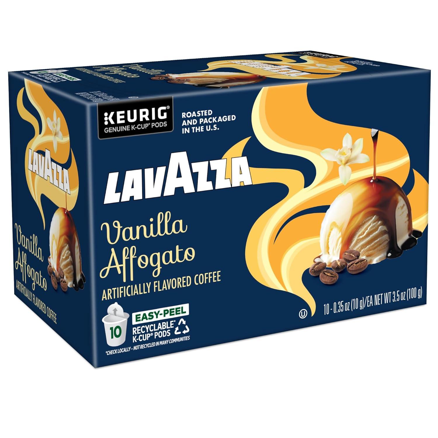 imageLavazza Tiramis Coffee Single Serve Keurig KCup Pods Flavored Coffee 60Count Box 6 Packs of 10Vanilla Affogato