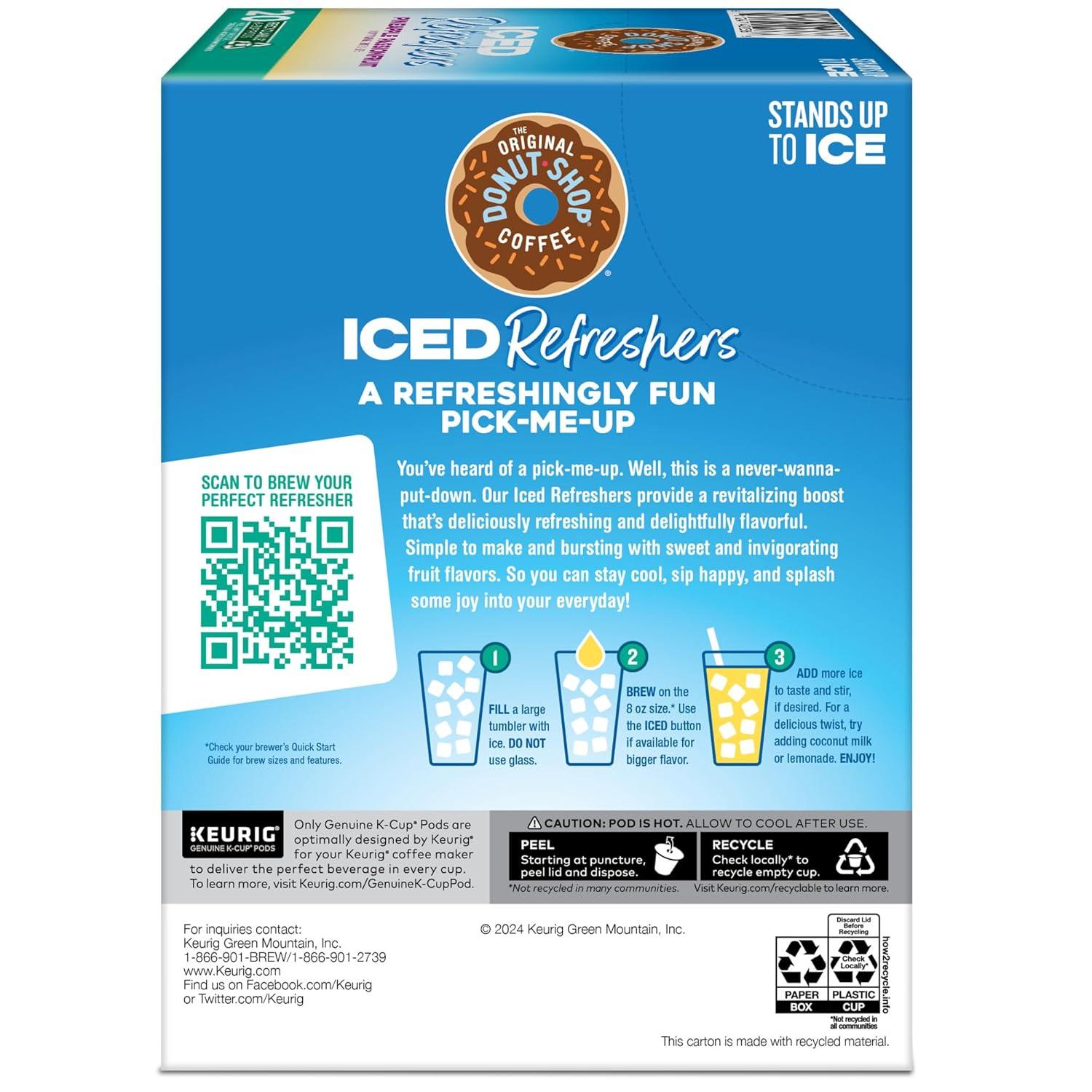 imageThe Original Donut Shop Iced Refreshers Pineapple Passionfruit Flavor Keurig Single Serve KCup Pods 20 CountPineapple Passionfruit Refresher