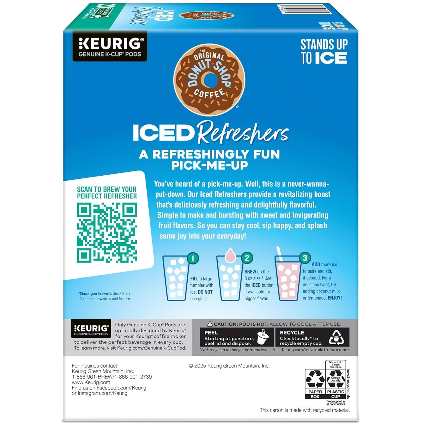 imageThe Original Donut Shop Iced Refreshers Pineapple Passionfruit Flavor Keurig Single Serve KCup Pods 20 CountVariety Pack