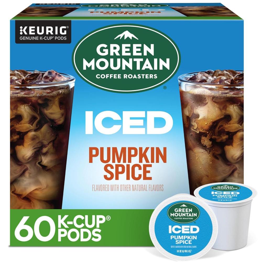imageGreen Mountain Coffee Roasters Almond Vanilla Iced Cold Brew Coffee Single Serve Keurig KCup Pods 20Count BoxICED Pumpkin Spice