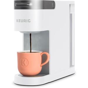 Keurig K- Slim Single Serve K-Cup Pod Coffee Maker, with 3 Brew Sizes, Multistream Technology, 46oz Removable Reservoir, Scarlet Red(White)