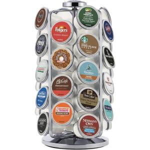 Keurig Storage Carousel, Coffee Pod Storage, Holds up to 36 Keurig K-Cup Pods, Silver(Carousel)