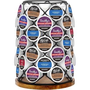 Keurig Storage Carousel, Coffee Pod Storage, Holds up to 36 Keurig K-Cup Pods, Silver(Coffee Pod holder)