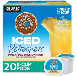 The Original Donut Shop Iced Refreshers, Pineapple Passionfruit Flavor, Keurig Single Serve K-Cup Pods, 20 Count(Pineapple Passionfruit Refresher)