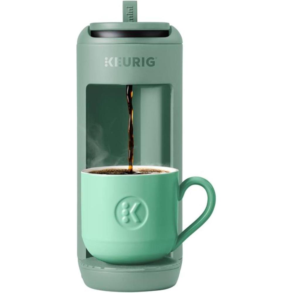 imageKeurig KMini Mate Single Serve Coffee Maker  UltraCompact 4 Width Travel Mug Friendly Ideal Holiday Gift for Small Spaces Glamping GreenGlamping Green