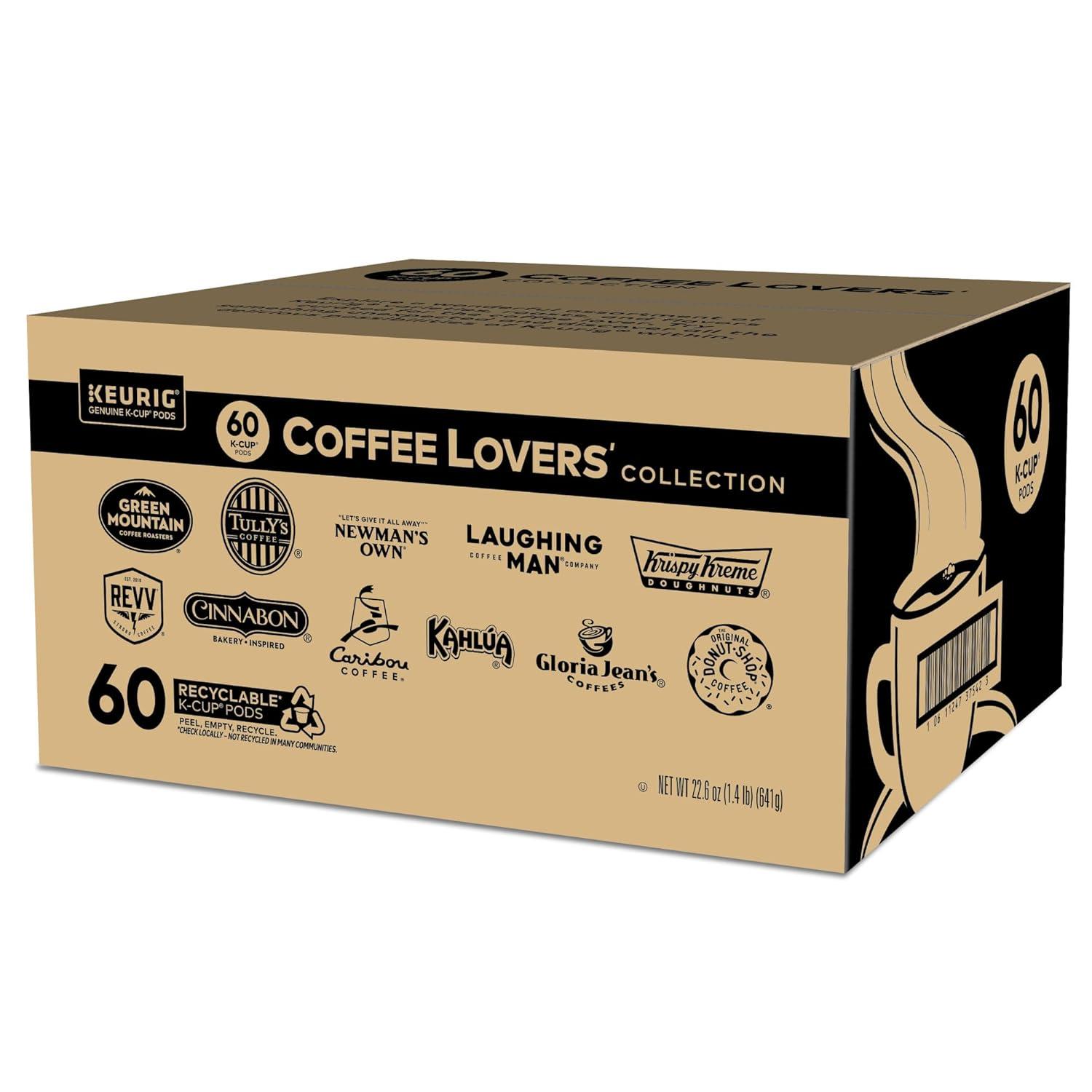imageKeurig Coffee Lovers Collection Variety Pack SingleServe Coffee KCup Pods Sampler 60 CountOLD Coffee Lovers