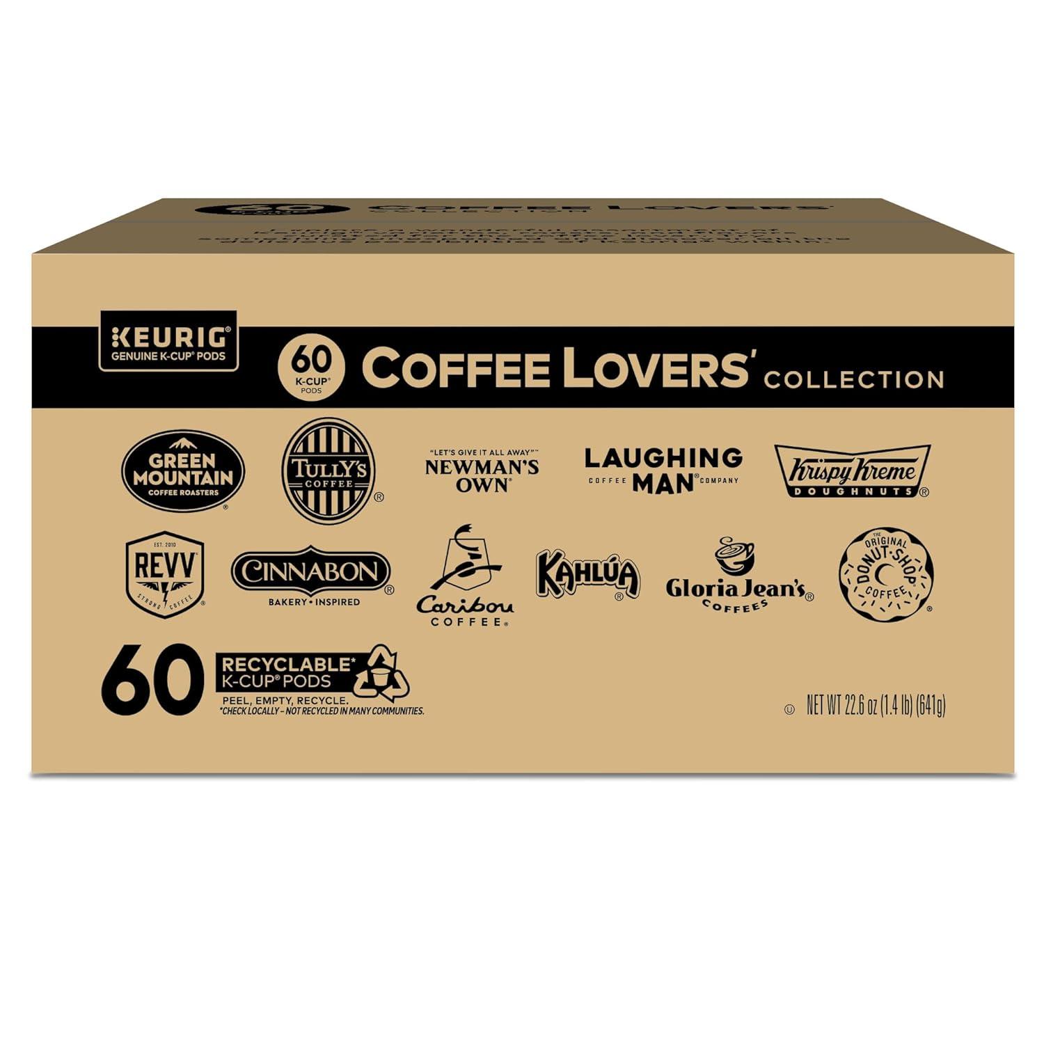 imageKeurig Coffee Lovers Collection Variety Pack SingleServe Coffee KCup Pods Sampler 60 CountOLD Coffee Lovers