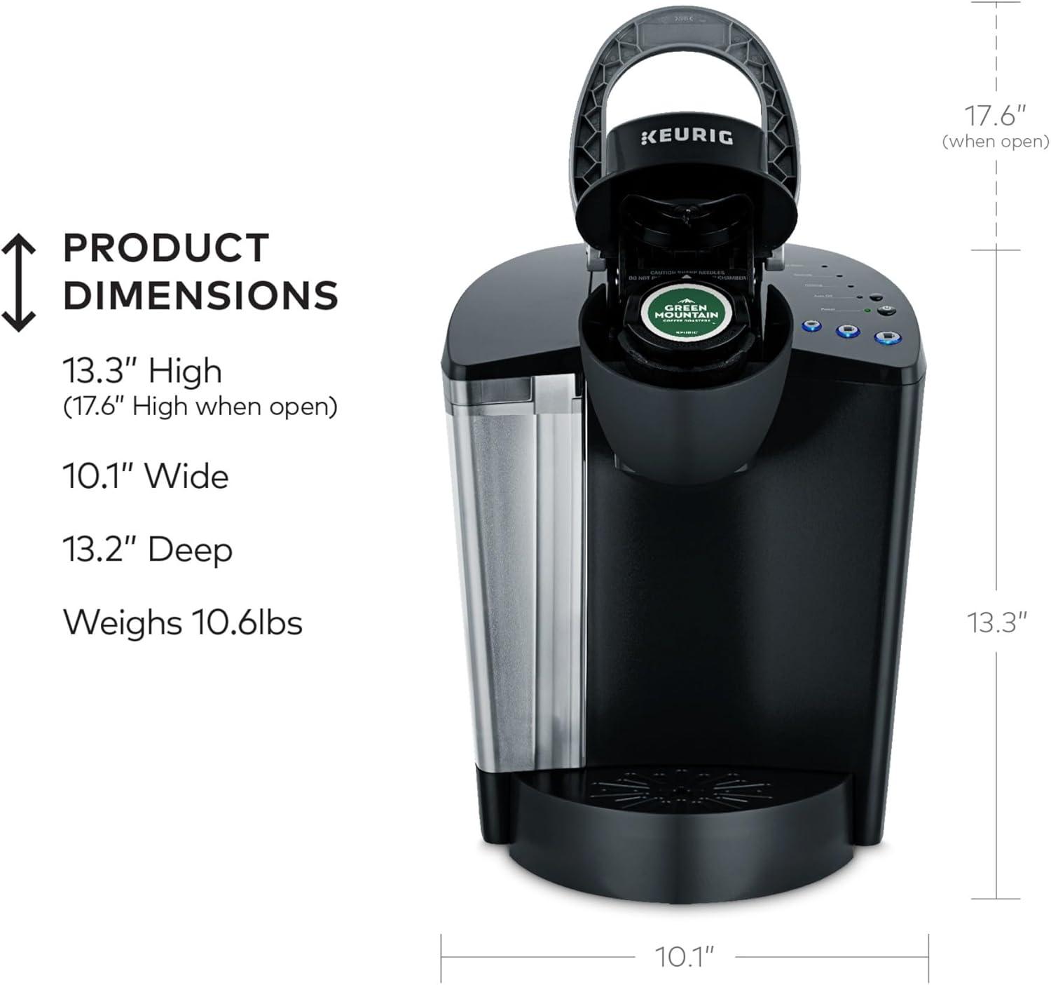 imageKeurig KClassic Single Serve KCup Pod Coffee Maker with 3 Brew Sizes 48oz Removable Reservoir BlackBlack