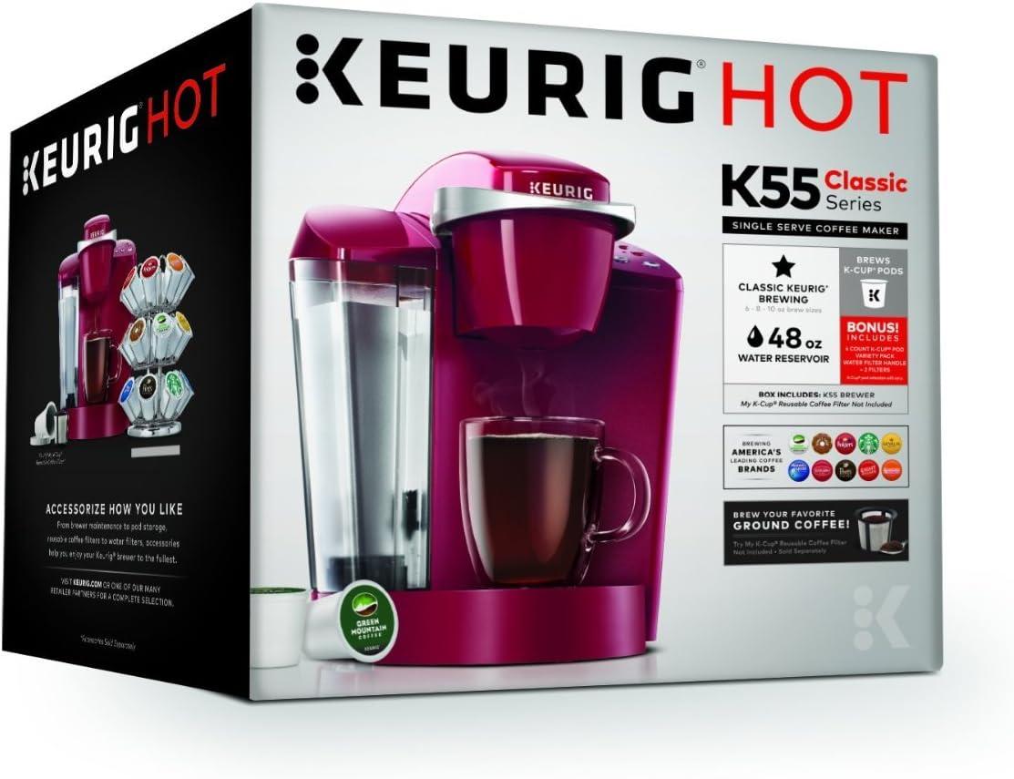 imageKeurig KClassic Single Serve KCup Pod Coffee Maker with 3 Brew Sizes 48oz Removable Reservoir BlackRhubarb