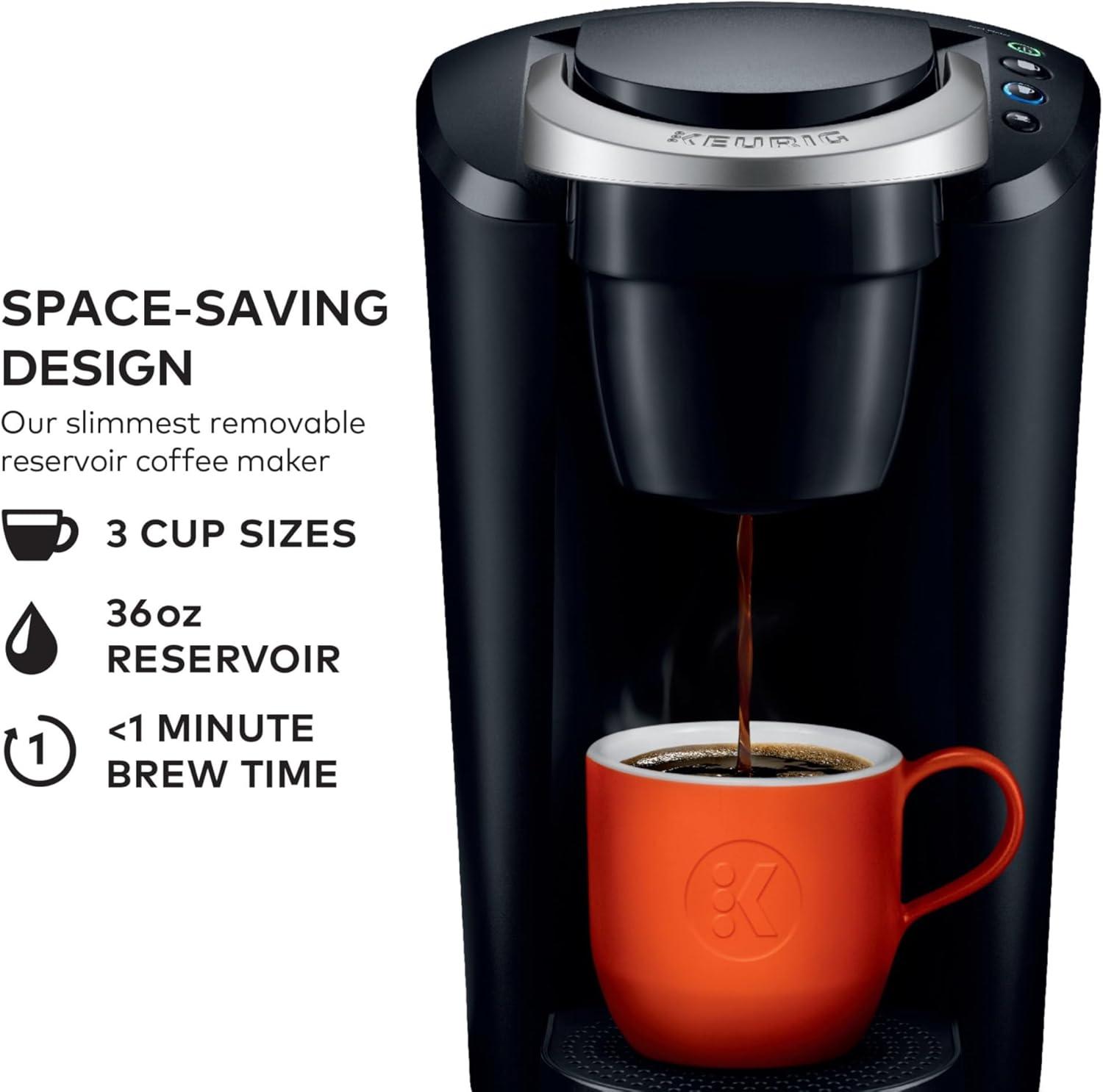 imageKeurig KCompact SingleServe KCup Pod Coffee Maker with 3 Brew Sizes Smart Start Feature 36oz Removable Reservoir BlackBlack