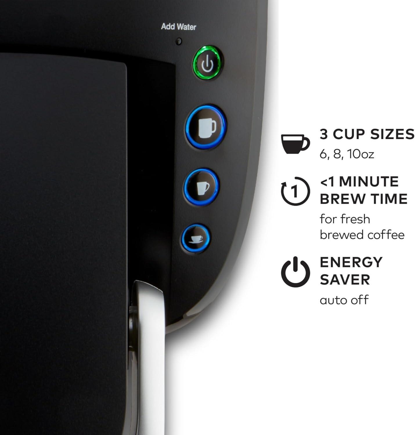 imageKeurig KCompact SingleServe KCup Pod Coffee Maker with 3 Brew Sizes Smart Start Feature 36oz Removable Reservoir BlackBlack