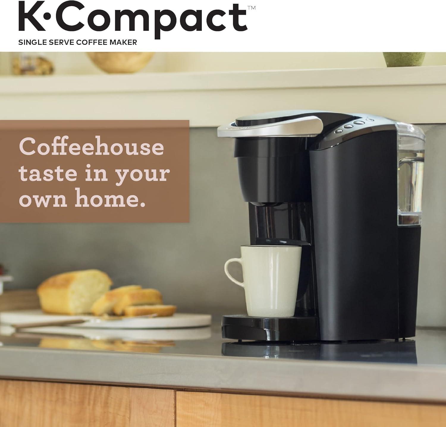 imageKeurig KCompact SingleServe KCup Pod Coffee Maker with 3 Brew Sizes Smart Start Feature 36oz Removable Reservoir BlackBlack