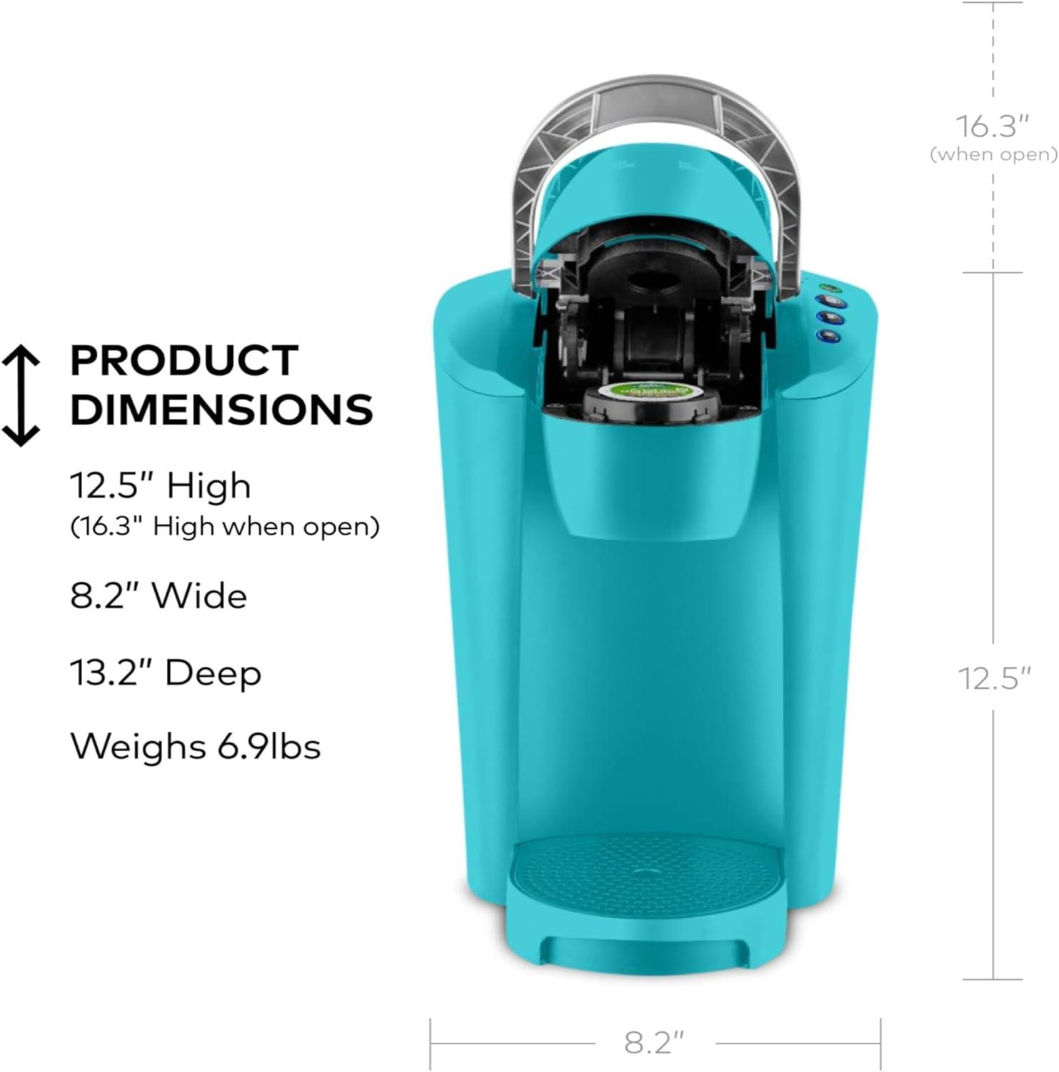 imageKeurig KCompact SingleServe KCup Pod Coffee Maker with 3 Brew Sizes Smart Start Feature 36oz Removable Reservoir BlackTurquoise