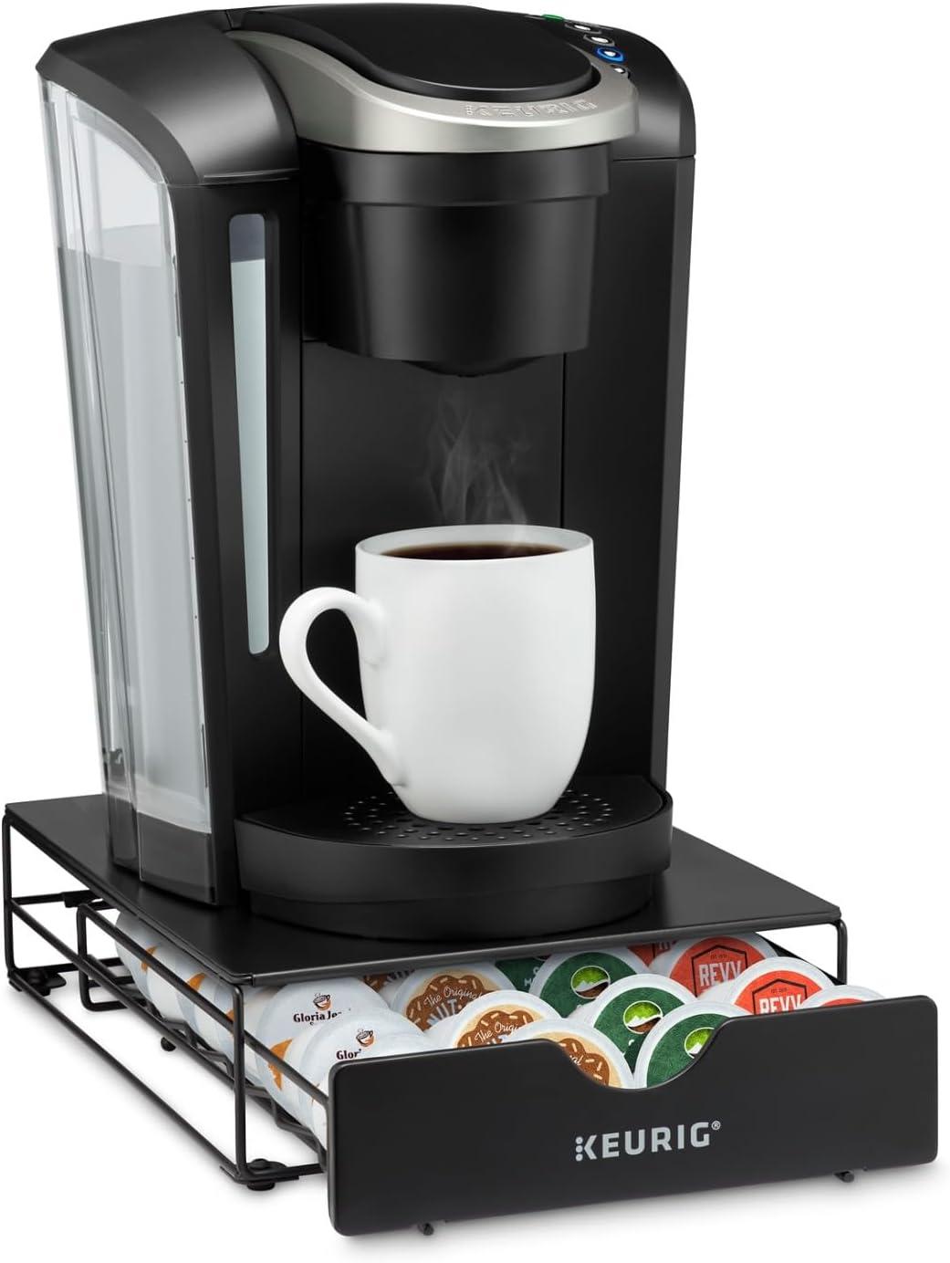 imageKeurig Slim NonRolling Storage Drawer Coffee Pod Storage Holds up to 24 Keurig KCup Pods Black Storage Drawer 24ct 92 x 33 x 122 inchesHolds up to 24 Keurig KCup Pods