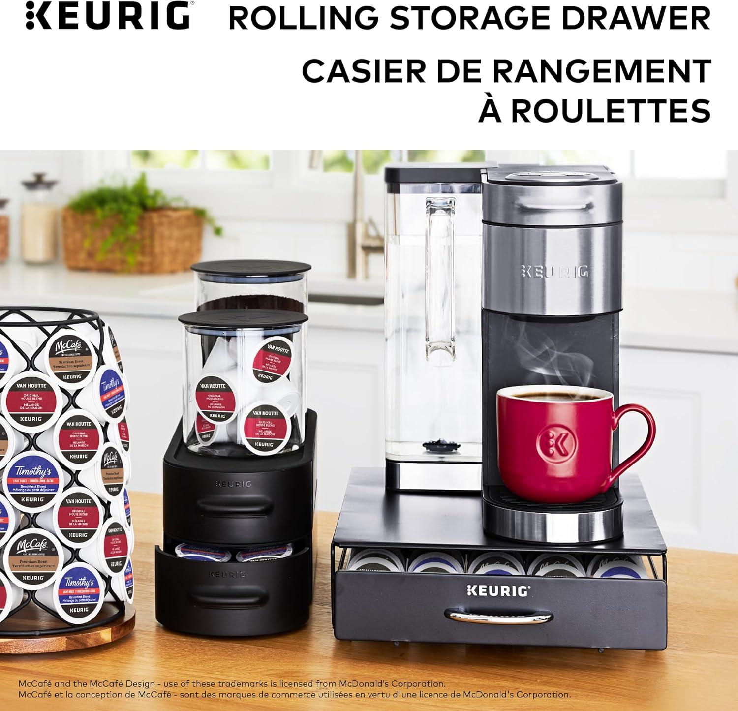 imageKeurig Under Brewer Storage Drawer Coffee Pod Storage Holds Upto 35 Keurig KCup Pods BlackHolds up to 35 Keurig KCup Pods