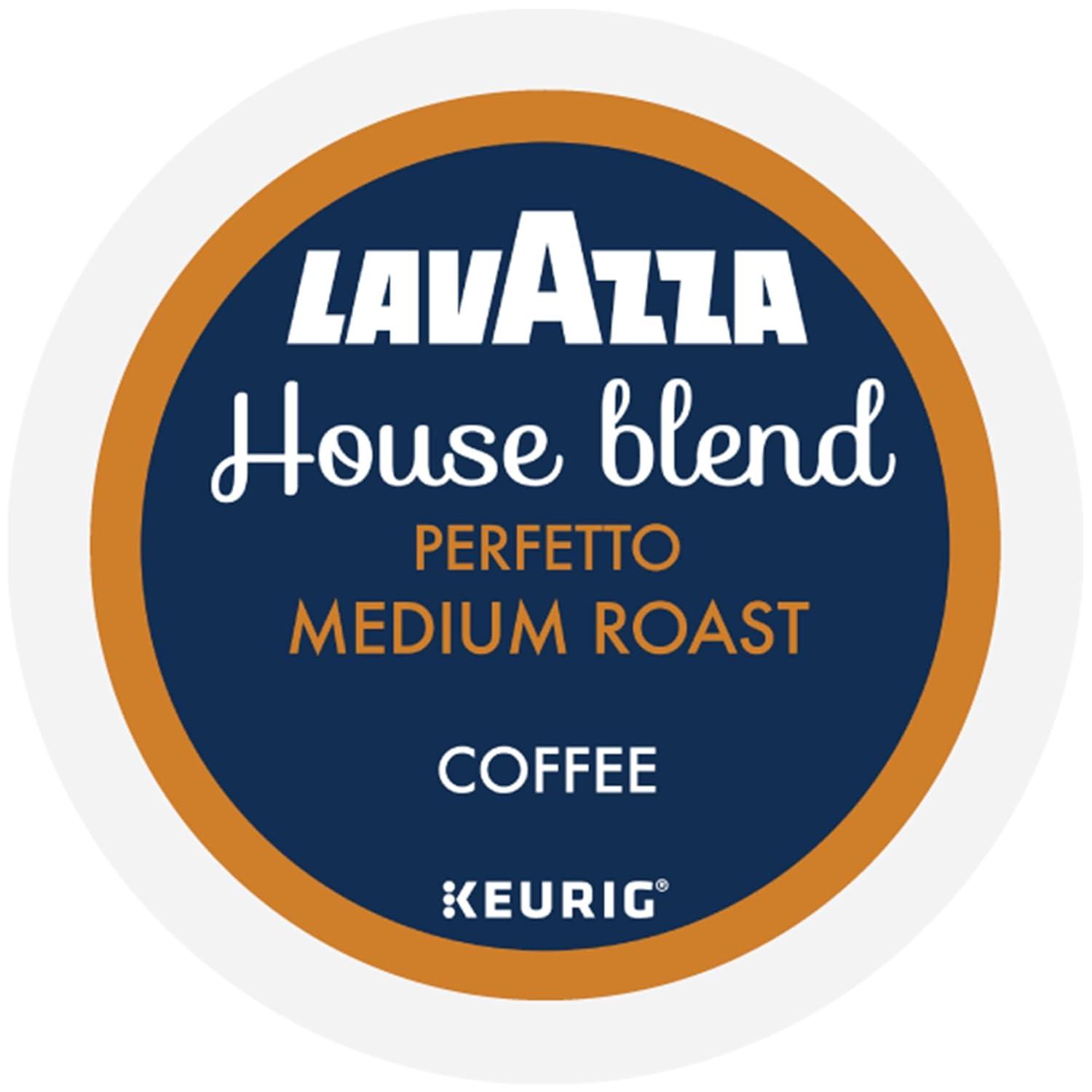imageLavazza House Blend Perfetto SingleServe Keurig KCup Pods Medium Roast Coffee 60Count Box 6 Packs of 10Perfetto