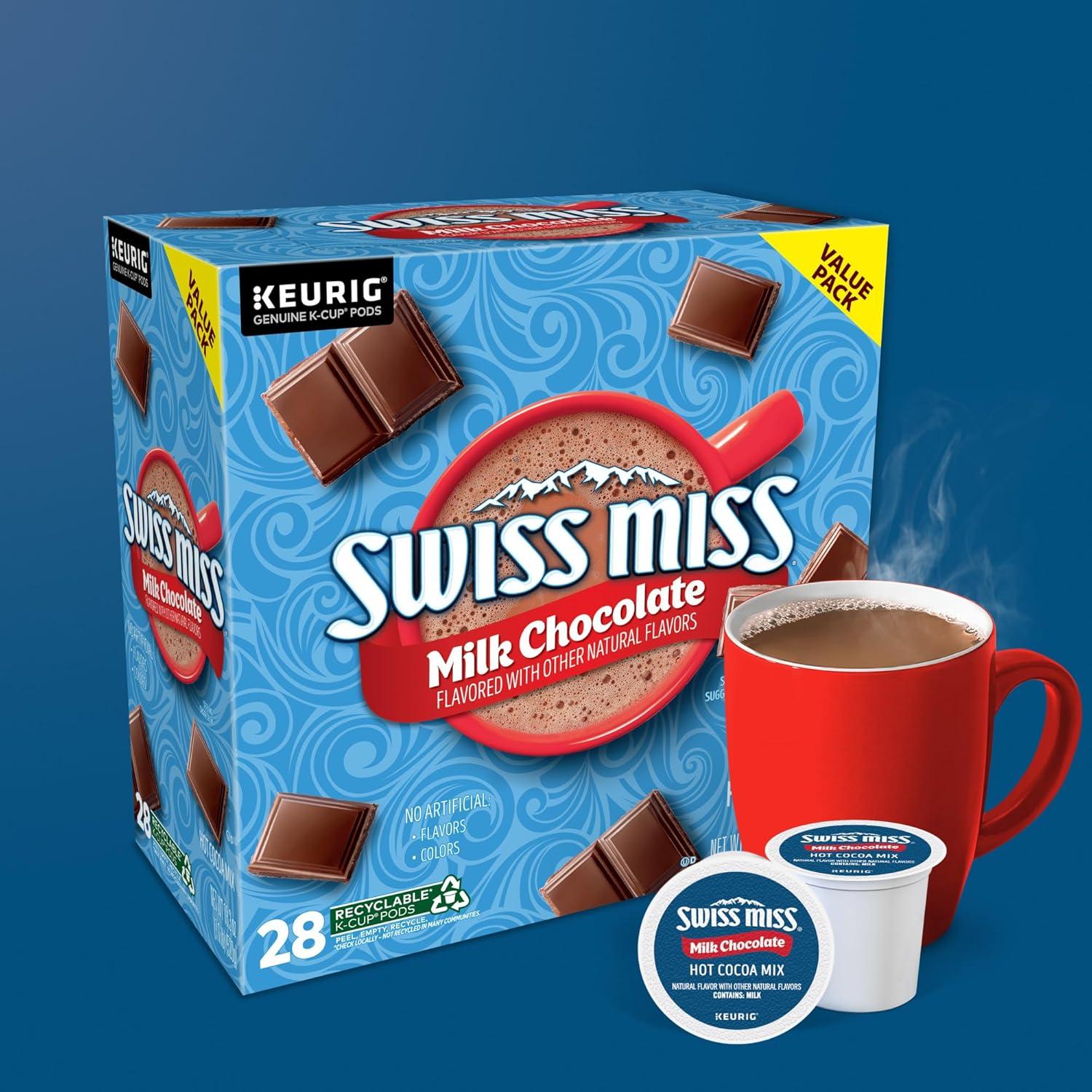 imageSwiss Miss Peppermint Hot Cocoa Keurig SingleServe KCup Pods 60 Count 6 Packs of 10Milk Chocolate
