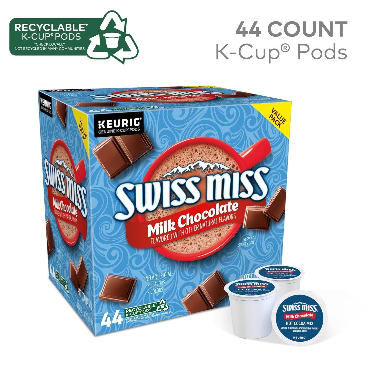 imageSwiss Miss Peppermint Hot Cocoa Keurig SingleServe KCup Pods 60 Count 6 Packs of 10Milk Chocolate