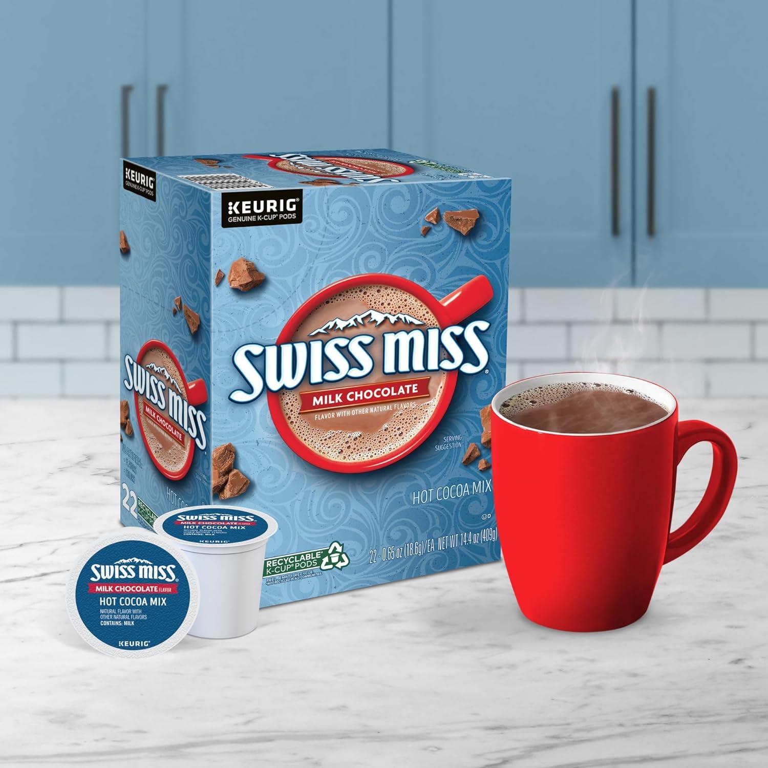 imageSwiss Miss Peppermint Hot Cocoa Keurig SingleServe KCup Pods 60 Count 6 Packs of 10Milk Chocolate