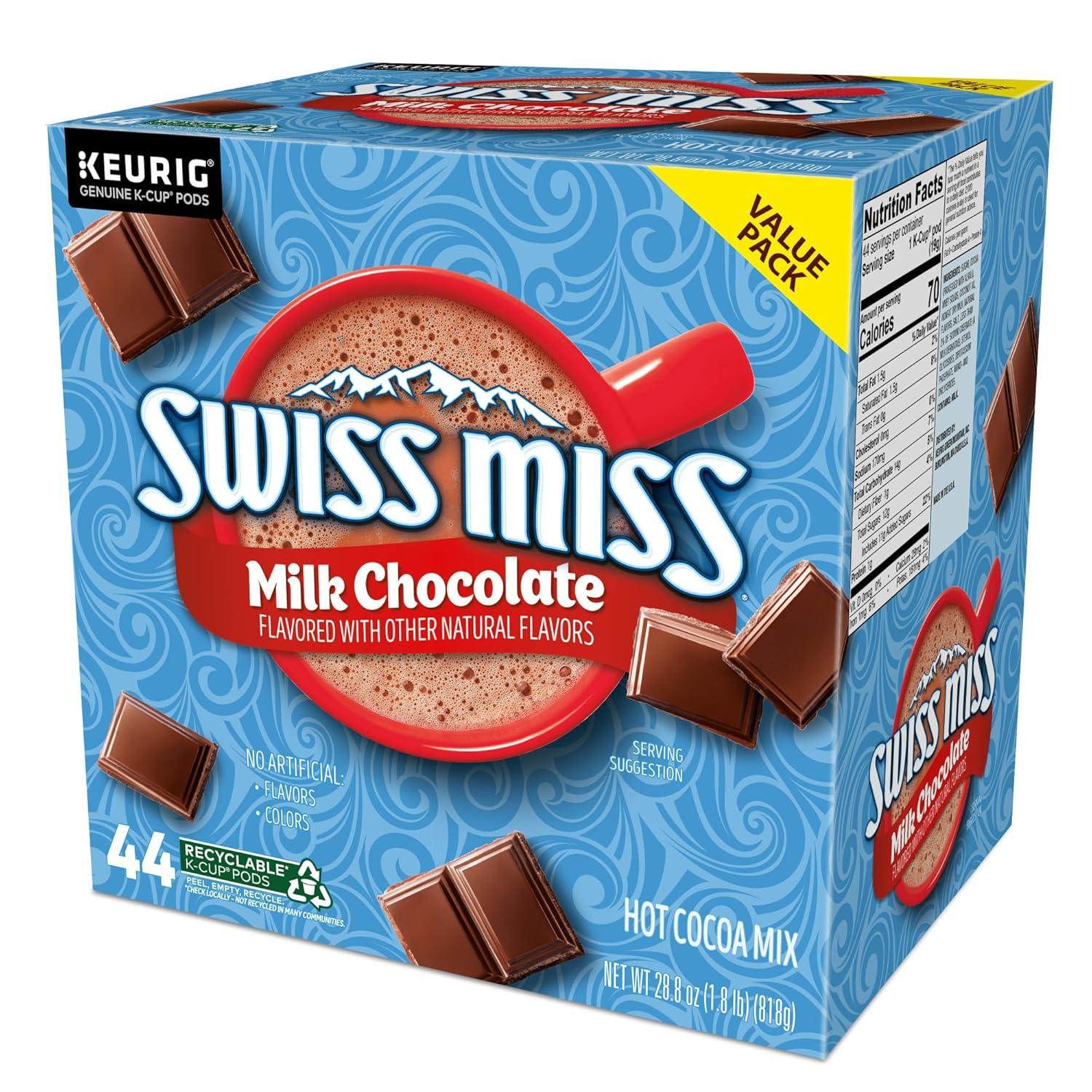 imageSwiss Miss Peppermint Hot Cocoa Keurig SingleServe KCup Pods 60 Count 6 Packs of 10Milk Chocolate